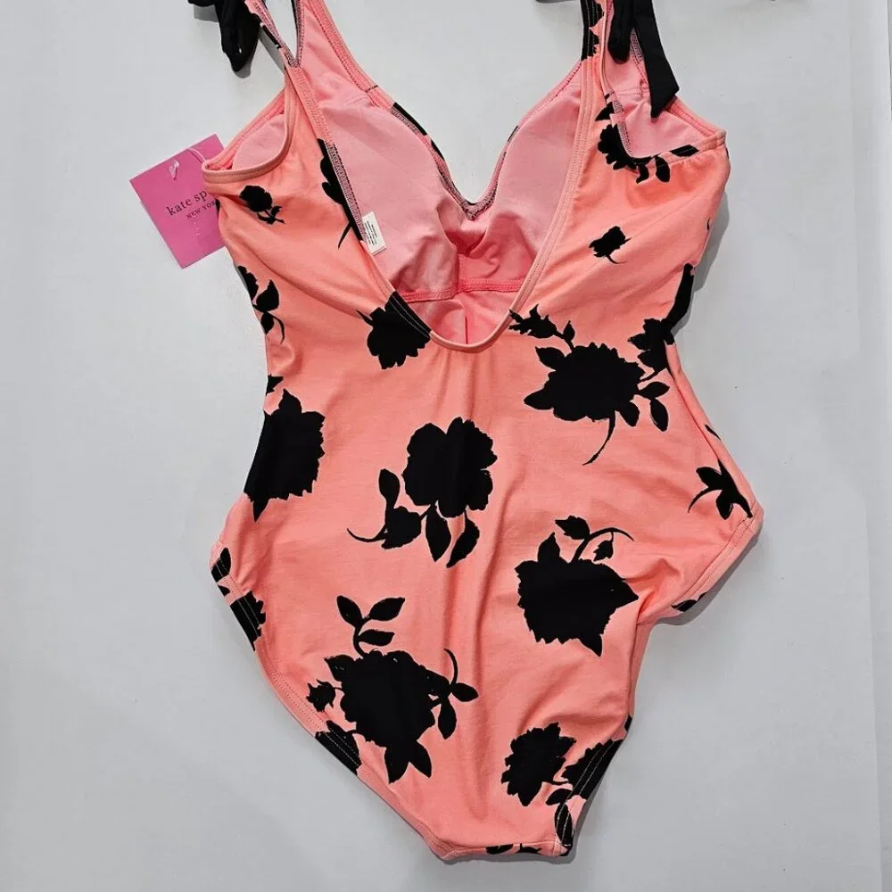 Kate Spade New York Printed Bow-Strap One-Piece Swimsuit